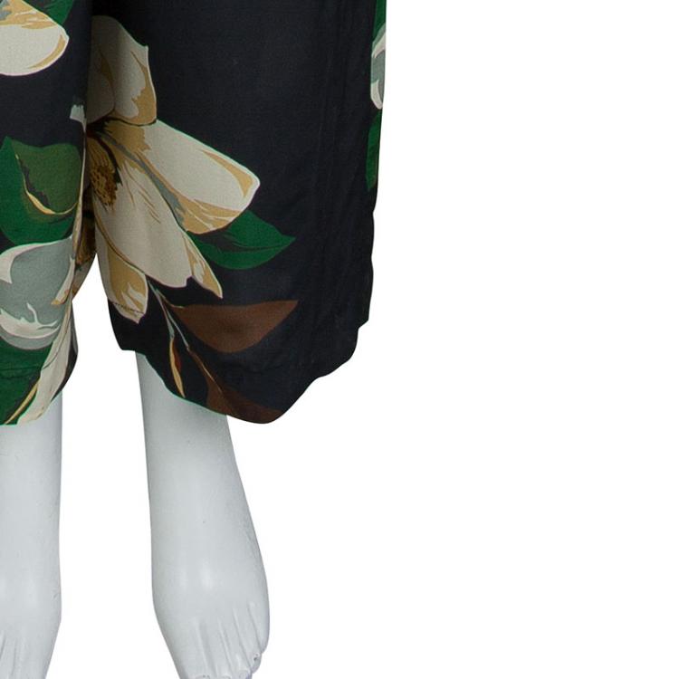 مملوكة مسبقًا Vivienne Westwood Anglomania Black Floral Printed  Jumpsuit M