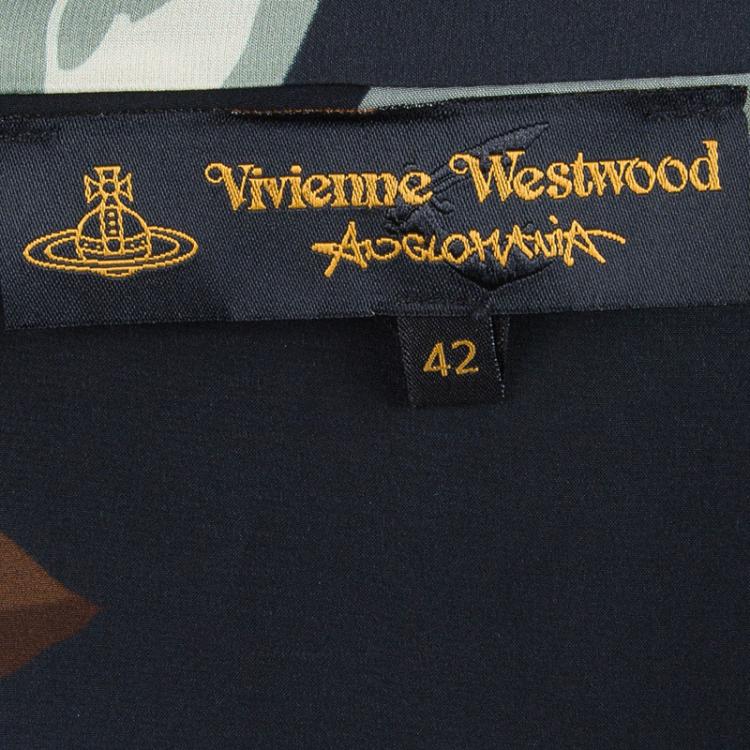 مملوكة مسبقًا Vivienne Westwood Anglomania Black Floral Printed  Jumpsuit M