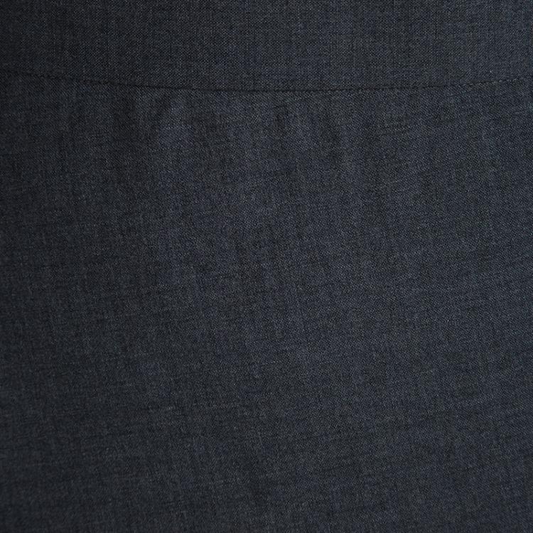 Pre Owned Vivienne Westwood Red Label Grey Wool A-Symmetric Hem Line Detail Skirt L