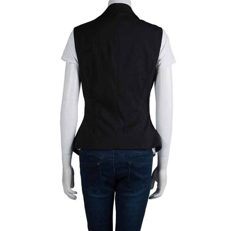 Pre Owned Vivienne Westwood Red Label Black Wool Waistcoat L