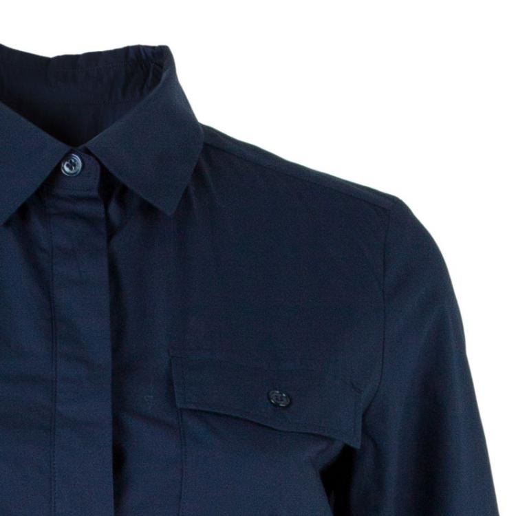 Pre Owned Weekend Max Mara Navy Blue Maxi Shirt Dress S