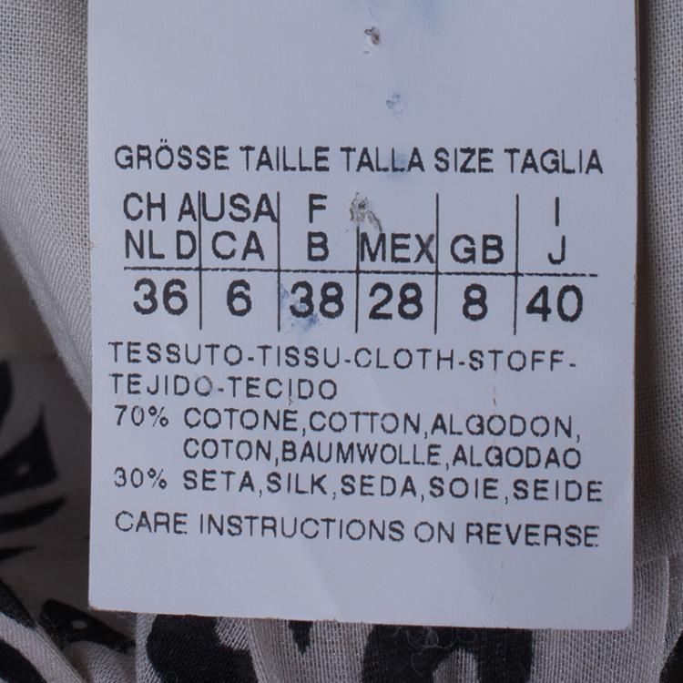 Pre Owned Weekend Max Mara Geometric Print Silk Shirt S