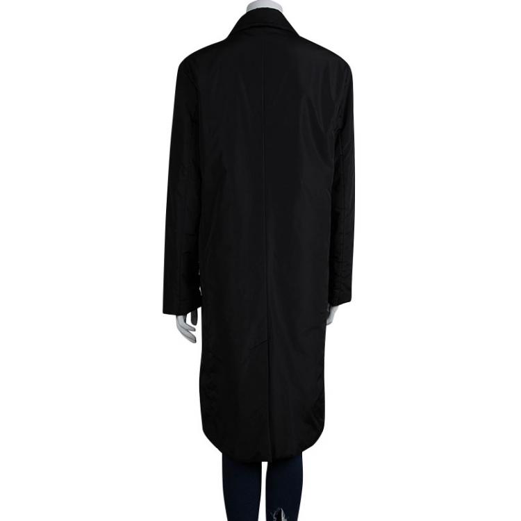 Pre Owned Weekend Max Mara Black Padded Nylon Overcoat M
