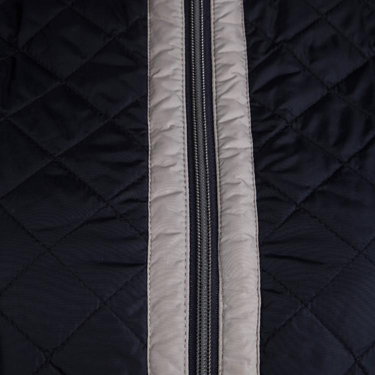 Pre Owned Weekend By Max Mara Navy Blue Sleeveless Quilted Jacket XS