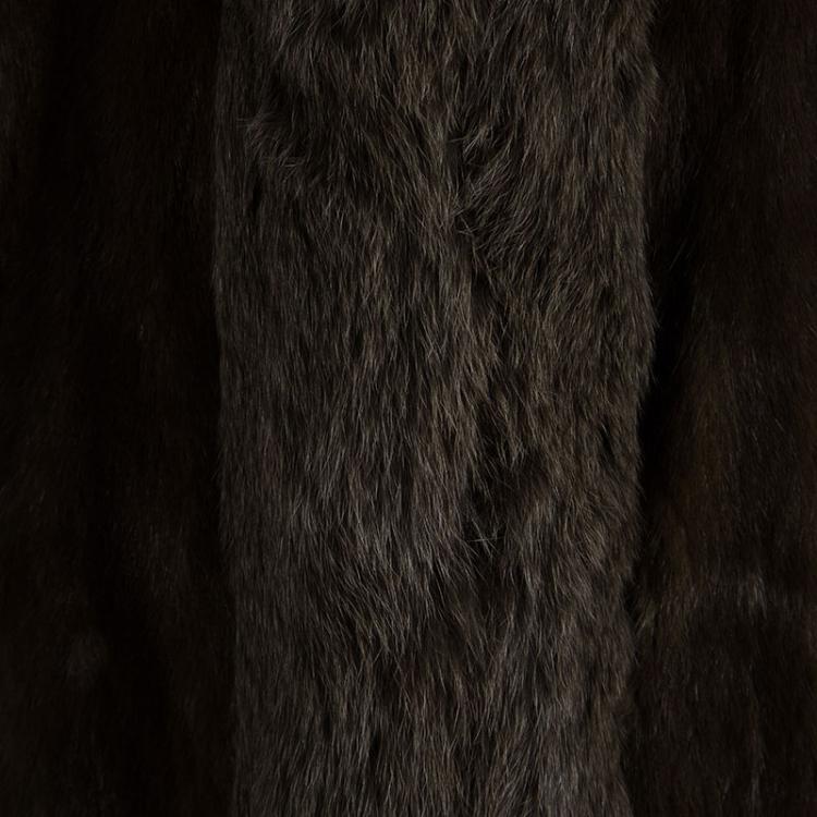 Pre Owned Yves Saint Laurent  Fourrures Brown Fox Fur Coat M