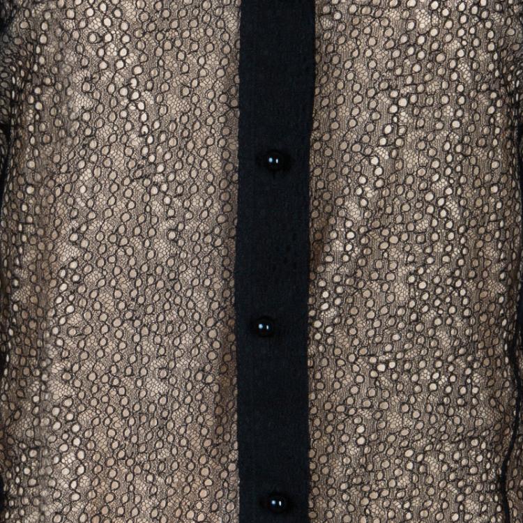 مملوكة مسبقًا Zac Posen Black Lace Top M
