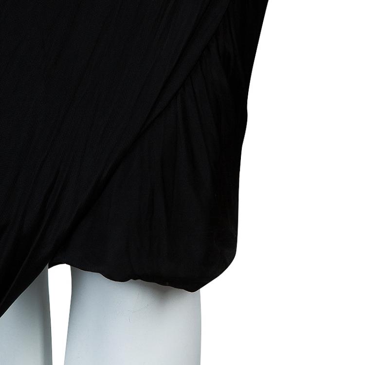 Pre Owned Zac Posen Black One Shoulder Dress M