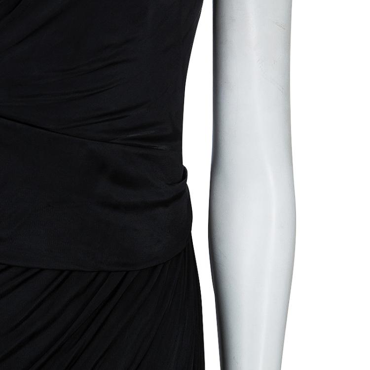 Pre Owned Zac Posen Black One Shoulder Dress M