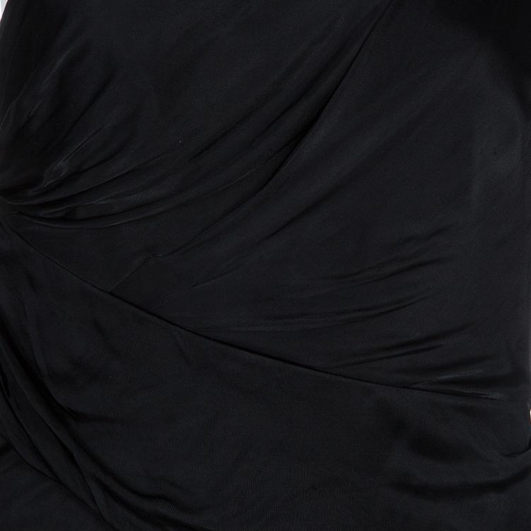 Pre Owned Zac Posen Black One Shoulder Dress M