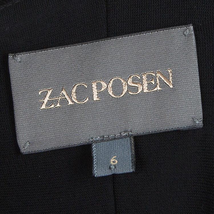 Pre Owned Zac Posen Black One Shoulder Dress M
