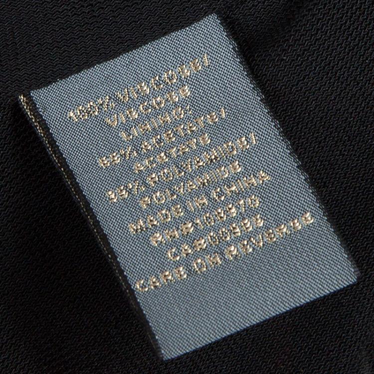 Pre Owned Zac Posen Black One Shoulder Dress M