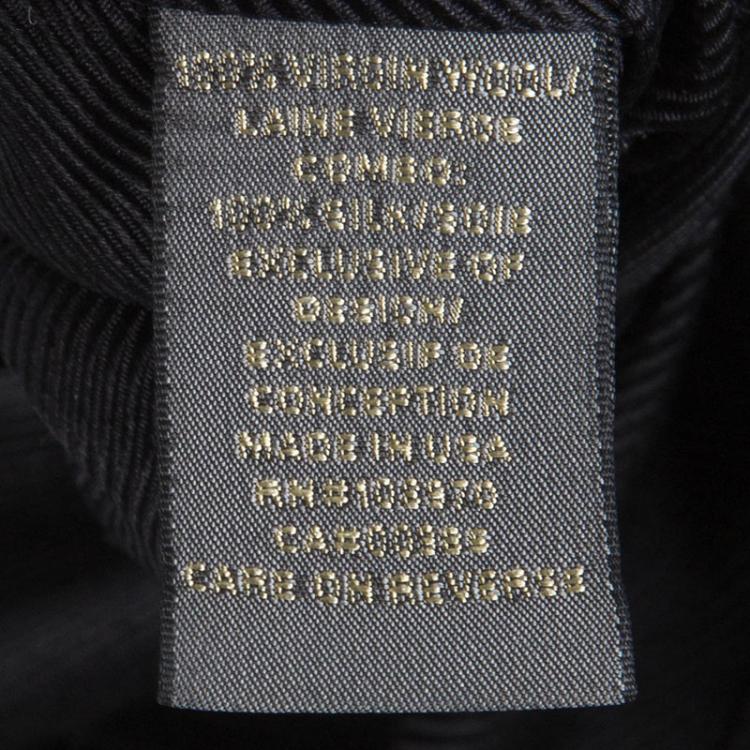Pre Owned Zac Posen Navy Blue Textured Shetland Knot Dress M
