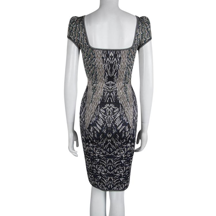 مملوكة مسبقًا Zac Posen Multicolor Lurex Knit Bodycon Dress S 