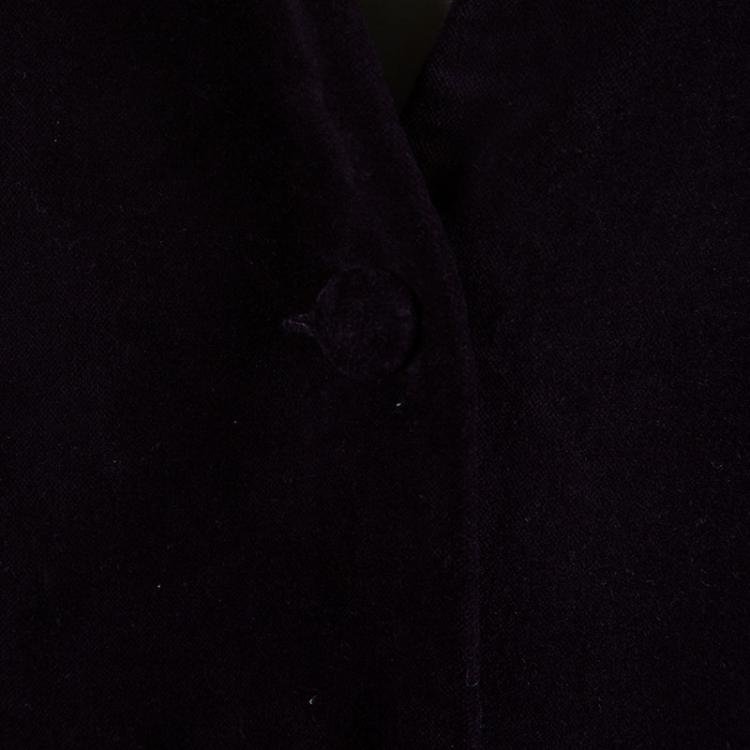 Pre Owned Zadig and Voltaire Purple Velvet Embroidered Blazer M