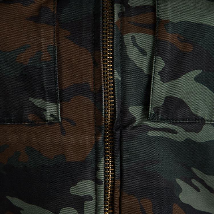 Pre Owned Zadig and Voltaire Kavy Camouflage Zip Front Jacket XS