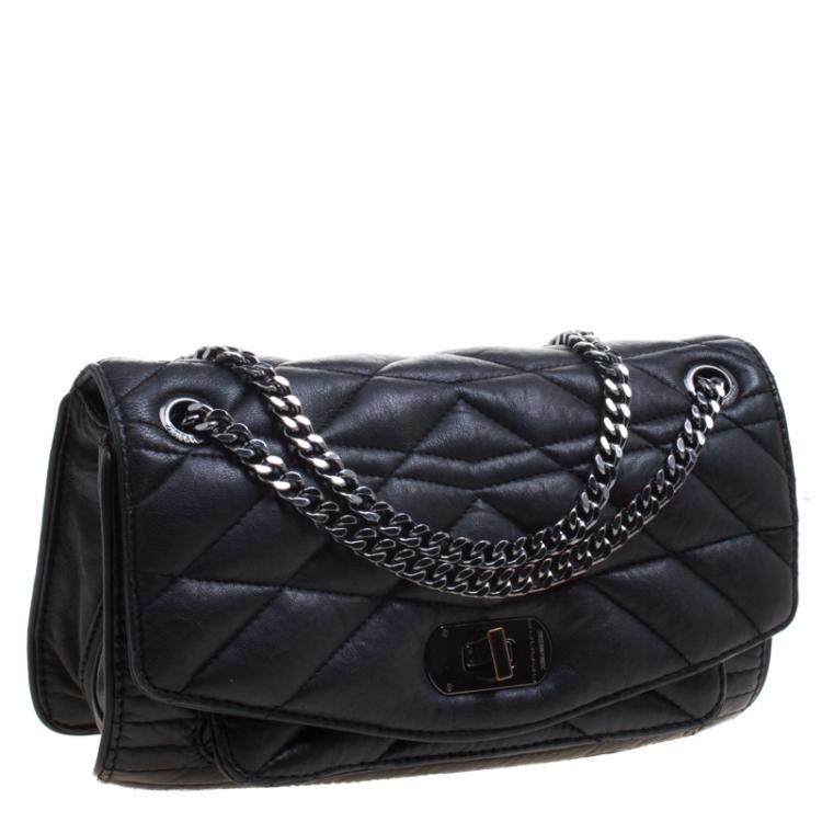 Pre Owned Zadig and Voltaire Black Leather Skinny Love Shoulder Bag