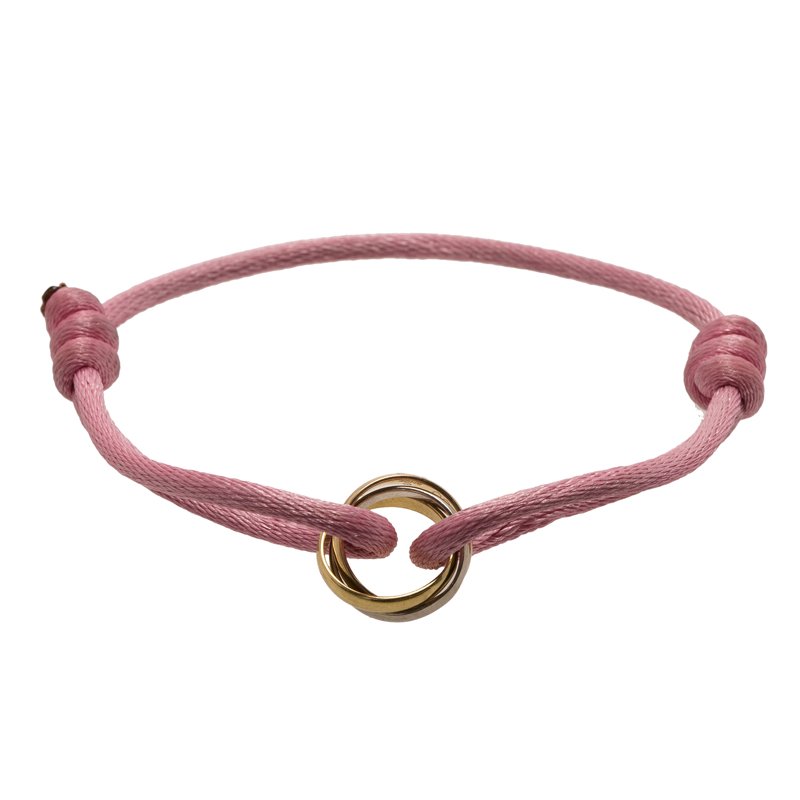 Cartier Trinity Three Tone Gold Pink Adjule Cord Bracelet Cartier Trinity Three Tone Gold Pink Adjule Cord Bracelet Nextprev Prevnext