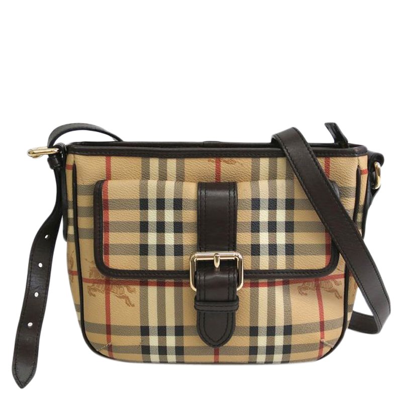 canvas check crossbody bag burberry