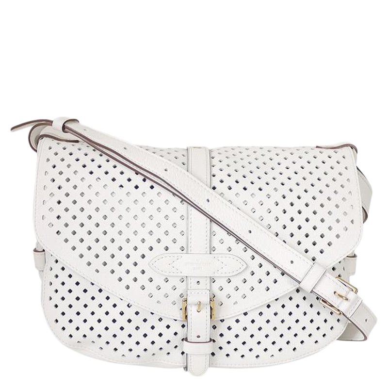 Louis Vuitton White Perforated Leather Saumur Bag 58868 At Best White Perforated Leather Saumur Bag Nextprev Prevnext