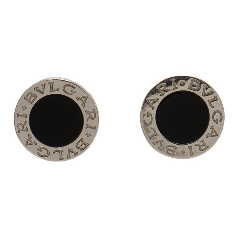 Bvlgari Onyx White Gold Stud Earrings 87848 At Best Prevnext