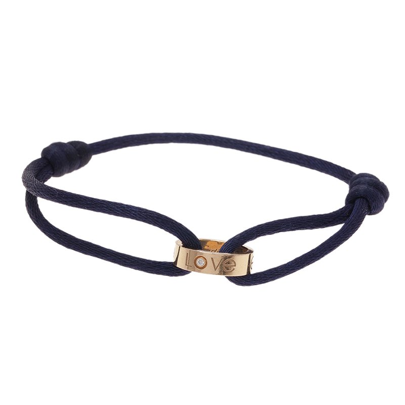 Cartier Love Charity Diamond Yellow Gold Silk Cord Bracelet Cartier Love Charity Diamond Yellow Gold Silk Cord Bracelet Nextprev Prevnext