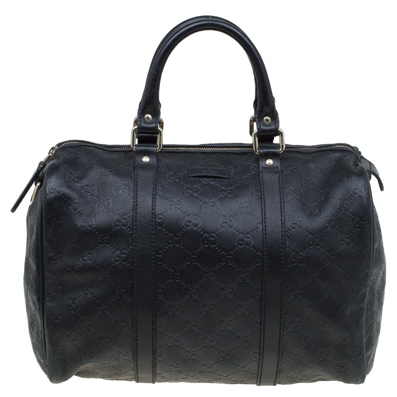 Gucci Black Guccissima Leather Medium Joy Boston Bag 83375 At Gucci Black Guccissima Leather Medium Joy Boston Bag Nextprev Prevnext