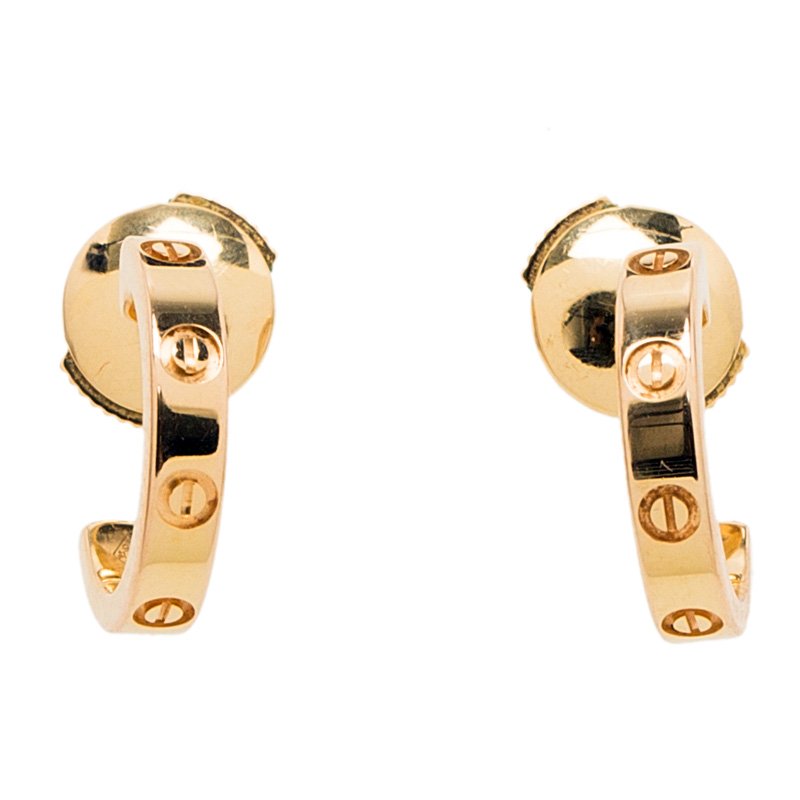 Cartier Love Rose Gold Small Open Hoop Earrings At Best Price Tlc Prevnext