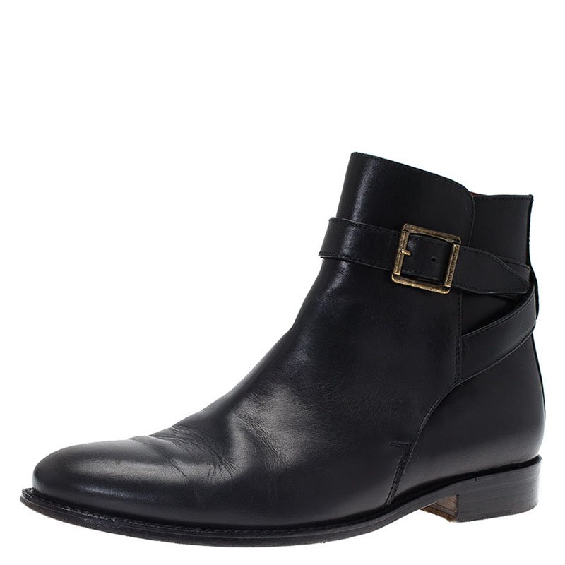 burberry black leather boots