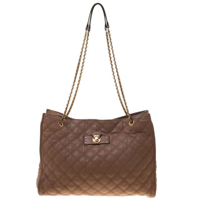 Marc Jacobs Beige Quilted Leather Juliette Chain Handle Tote Beige Quilted Leather Juliette Chain Handle Tote Nextprev Prevnext