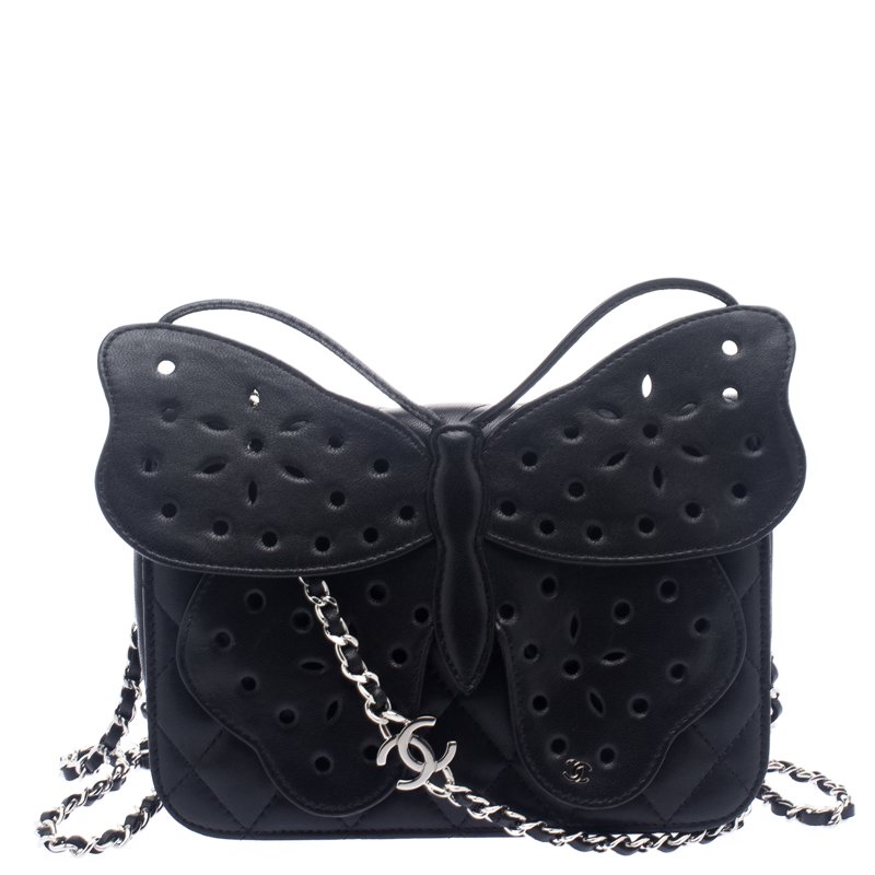 Chanel Black Quilted Leather Mini Erfly Crossbody Bag At Chanel Black Quilted Leather Mini Erfly Crossbody Bag Nextprev Prevnext