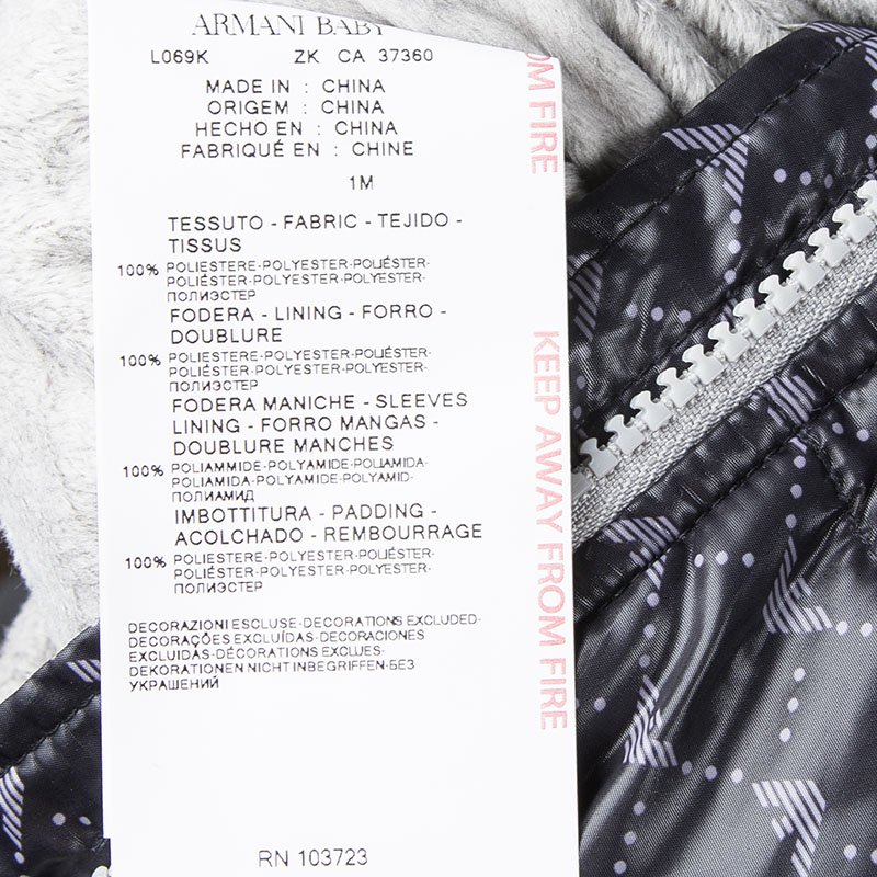 armani baby snowsuit