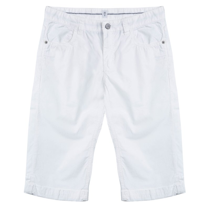Pre Owned Armani Junior White Cotton Bermuda Shorts 12 Yrs
