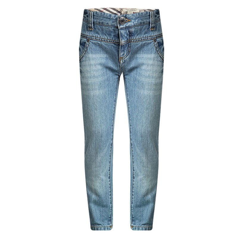 Burberry Indigo Light Wash Denim High Waist Jeans 4 Yrs