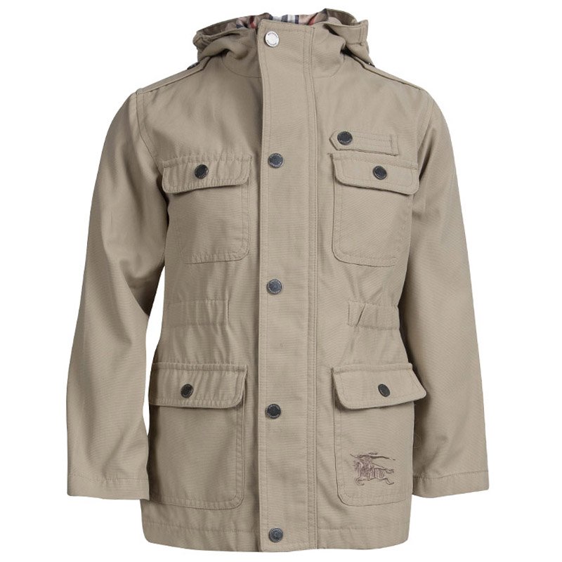 Burberry Beige Hooded Jacket 6 Yrs