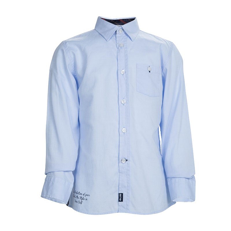 Cesare Paciotti Blue Cotton Long Sleeve Button Front Shirt 6 Yrs