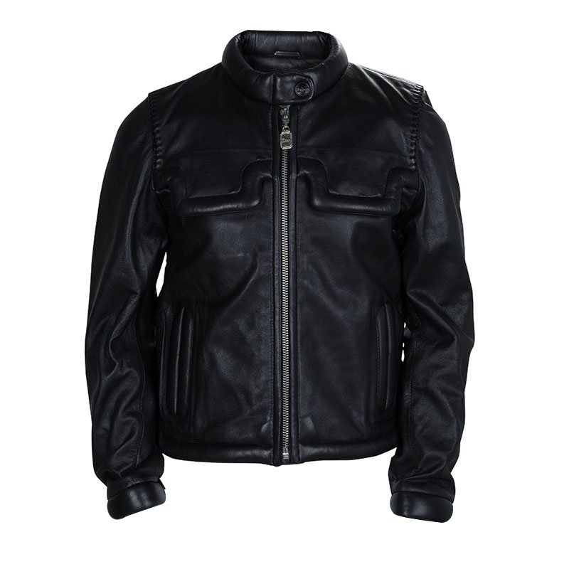 Dior Black Qulted Leather Jacket 8 Yrs