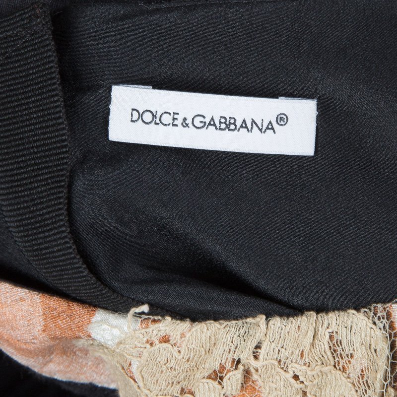 Dolce And Gabbana Black Floral Print Lace Detail Sleeveless Dress 9/10 Yrs  Dolce & Gabbana | TLC