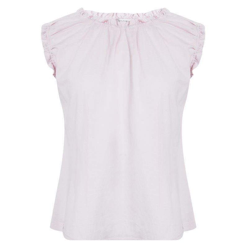 Dolce and Gabbana Pink Jersey Ruffle Detail Sleeveless Top 9-10 Yrs