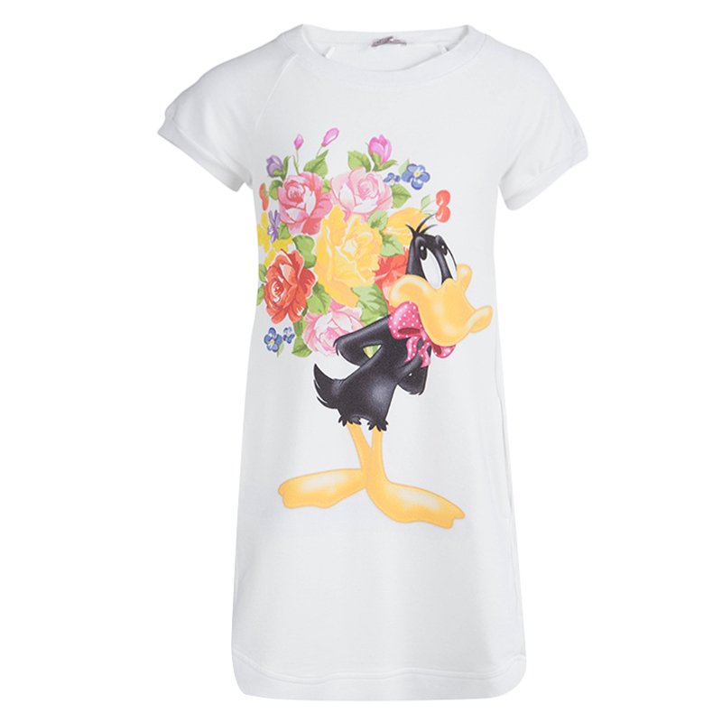Monnalisa Floral Printed Knit Tunic And Leggings Set 8 Years 