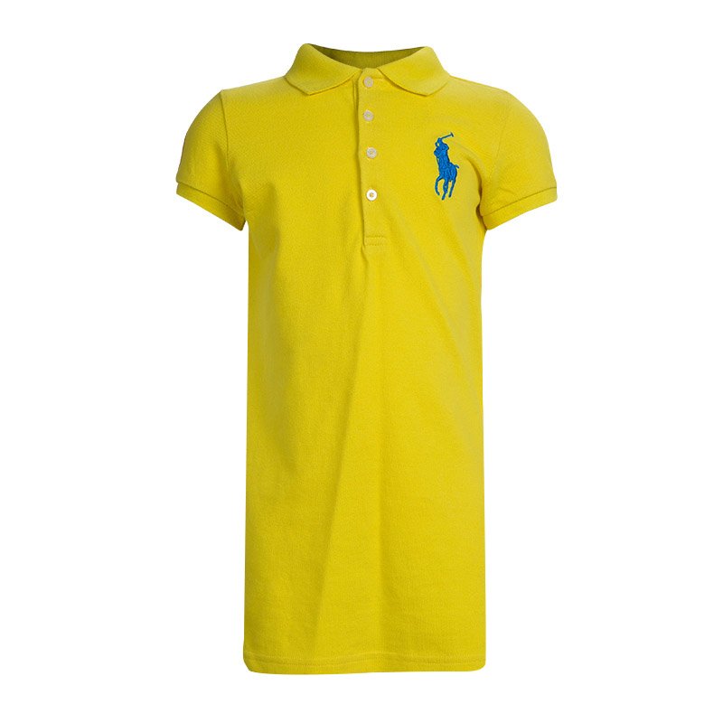مملوكة مسبقًا فستان بولو رالف لورين أصفر 5 سنوات