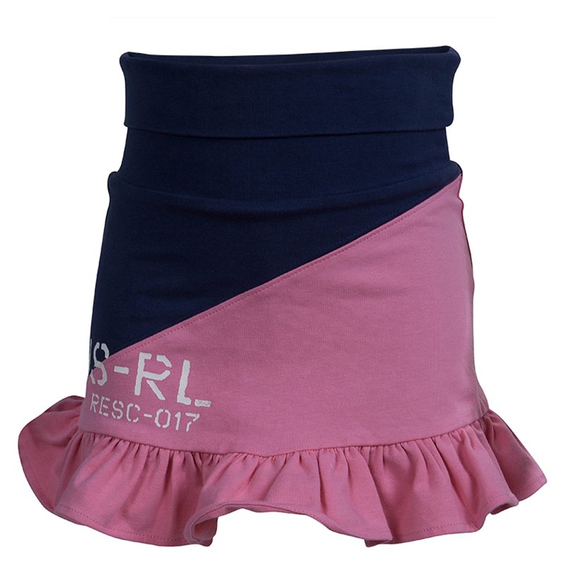 Ralph Lauren Diagonal Colorblock Jersey Ruffle Bottom Skirt 5 Yrs