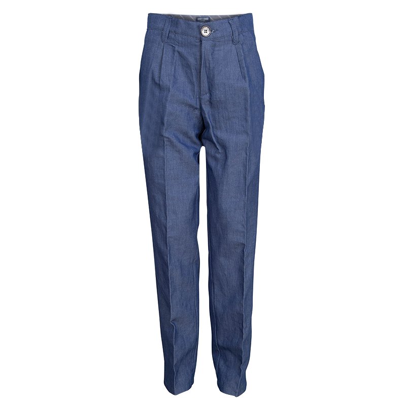 Roberto Cavalli Devils Indigo Chambray Pants 10 Yrs