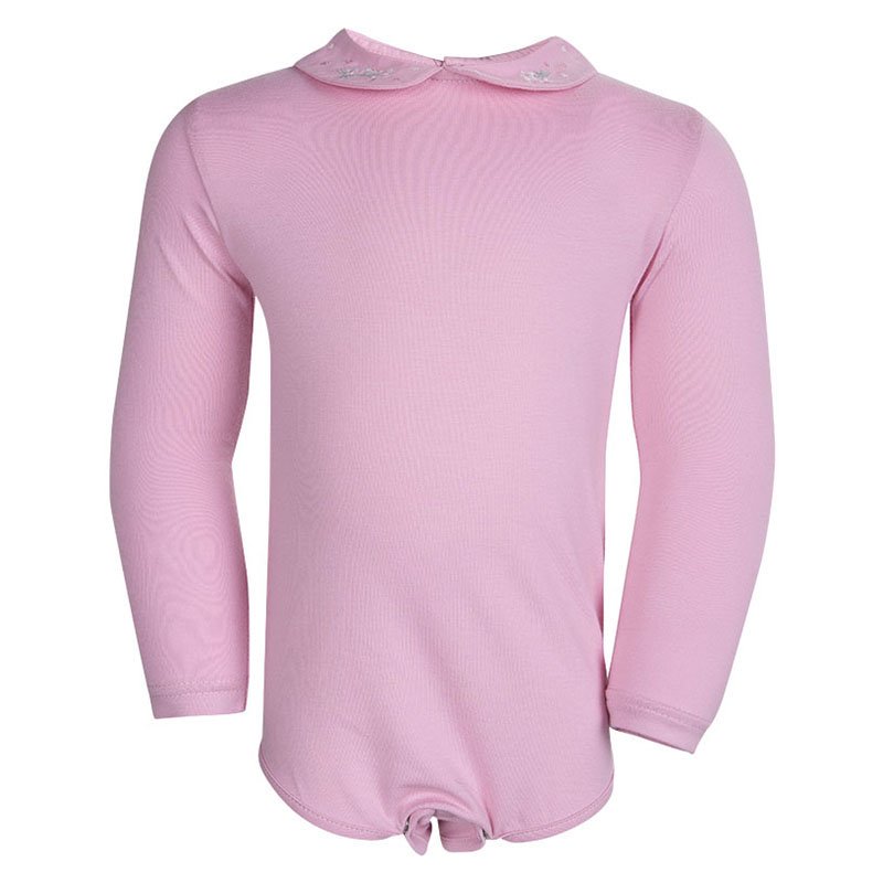 Tartine Et Chocolat Pink Embroidered Collar Detail Onesie 1 Yr