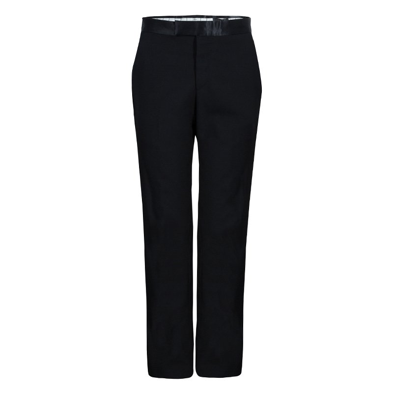 Alexander McQueen Black Tux Wool Trousers M