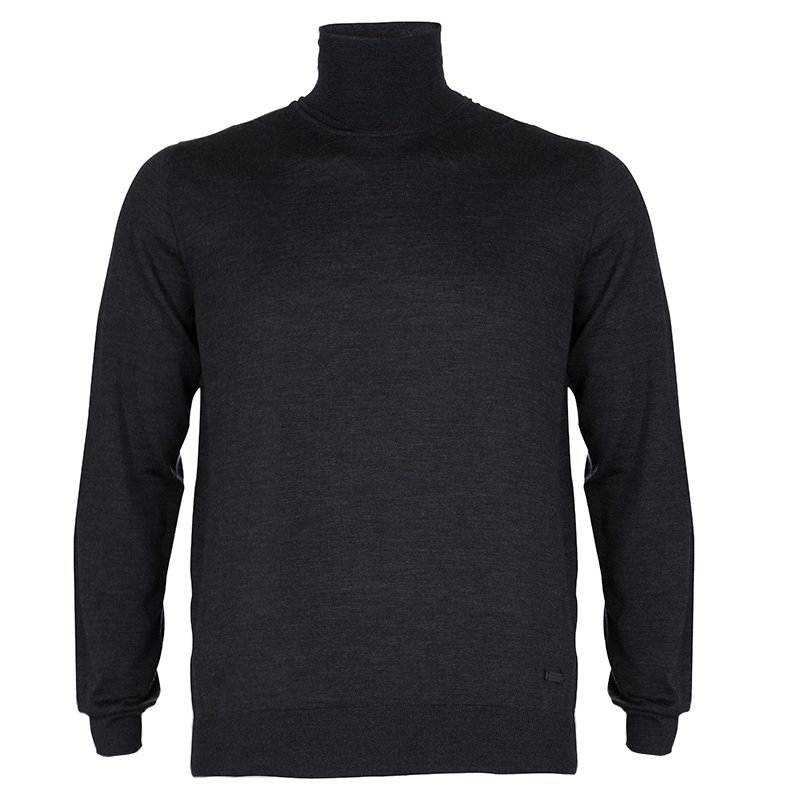 Armani Collezioni Grey Turtleneck Sweater L