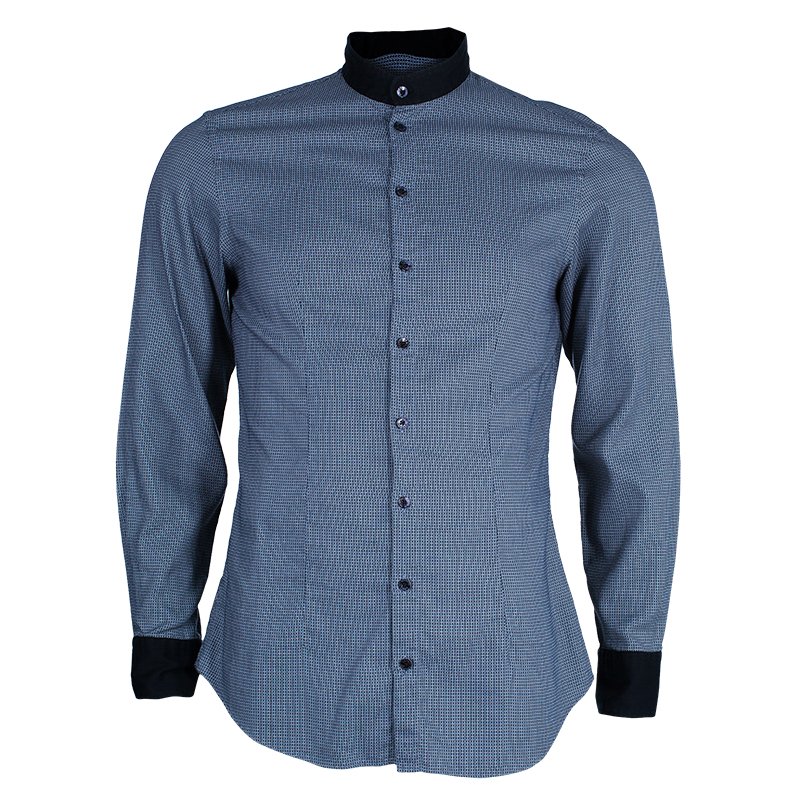 Pre Owned Armani Collezioni Men's Monochrome Shirt M