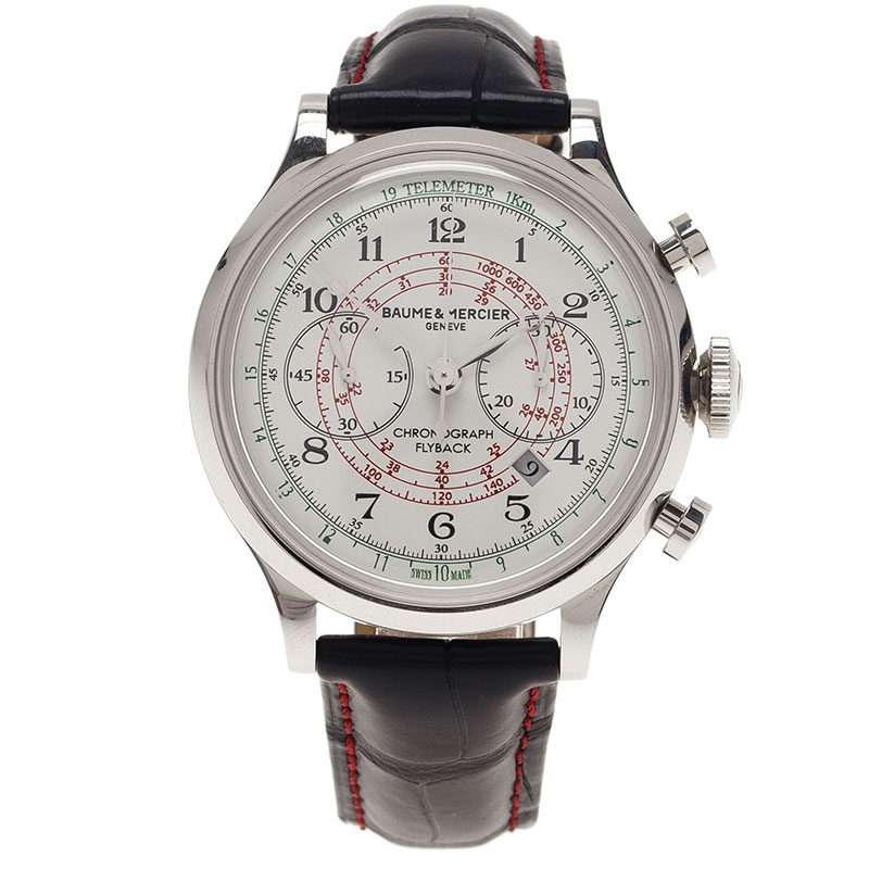 Baume & Mercier White Stainless Steel Capeland UAE Limited Edition Men's Wristwatch 44MM