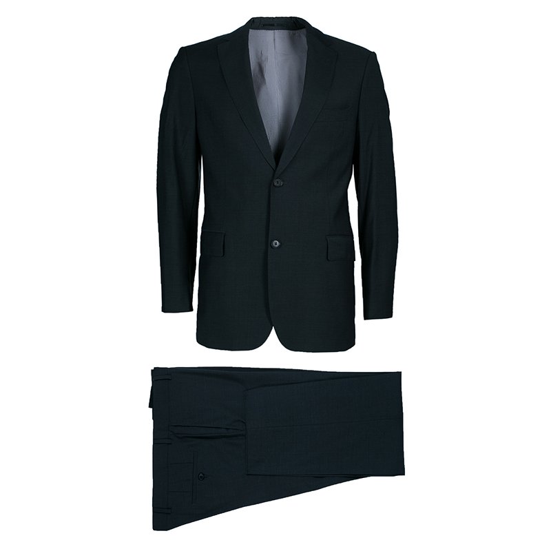 Pre Owned بذلة بوس باي هيوغو بوس رمادي داكن للرجال M