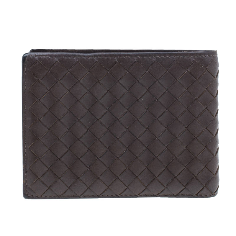 Pre Owned Bottega Veneta Brown Intrecciato Wallet