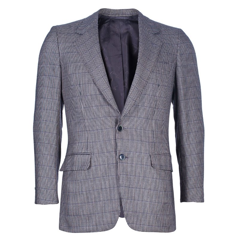 Brioni Men's Multicolor Houndstooth Blazer M